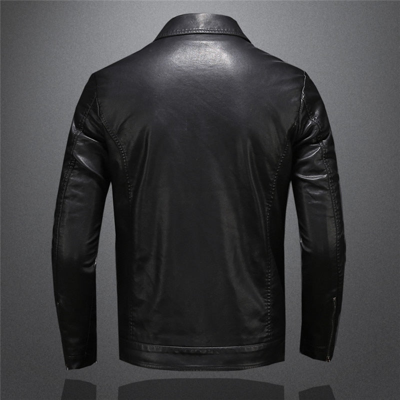 Black Casual Leather Jacket