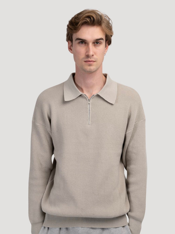 Half-Zip Polo Sweater