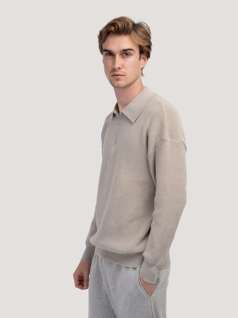 Half-Zip Polo Sweater