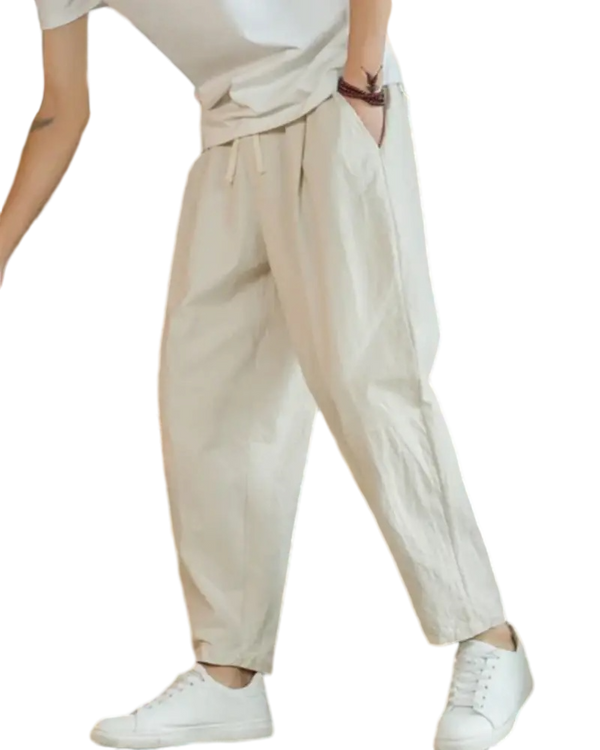 Linen-Cotton Pantalon