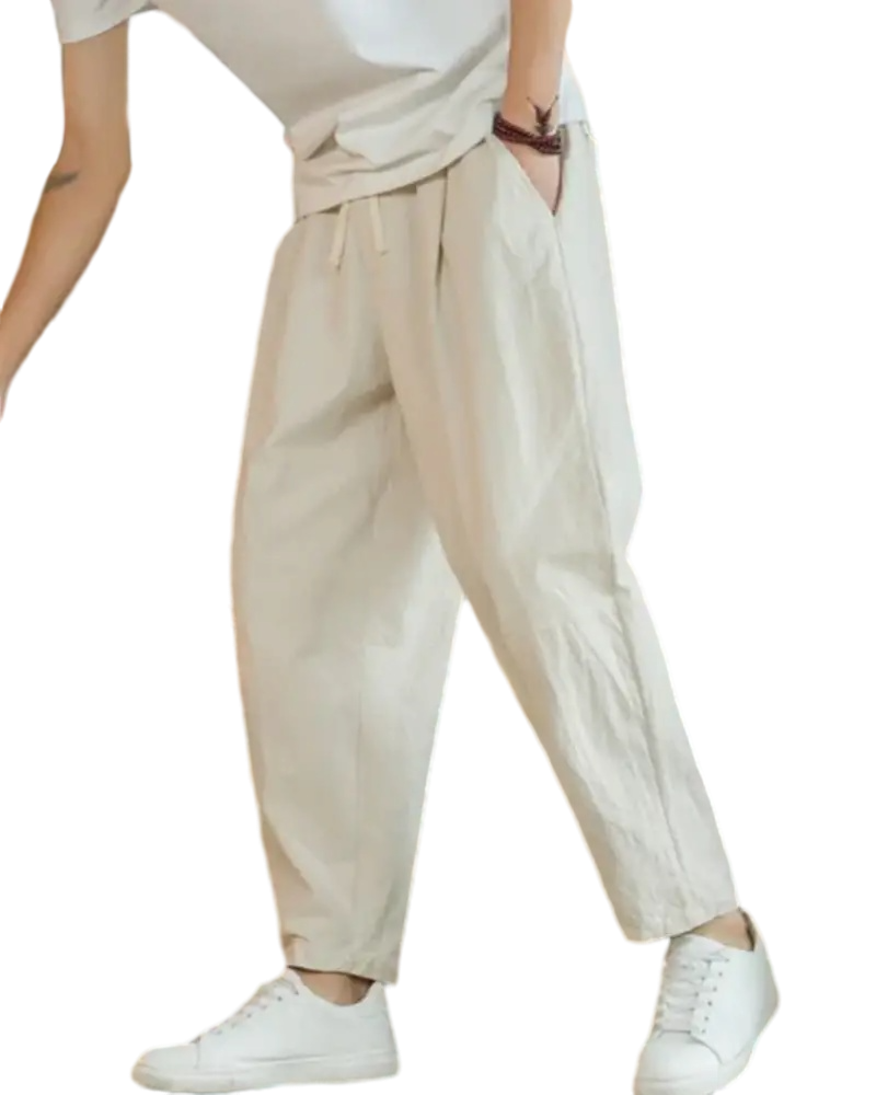 Linen-Cotton Pantalon