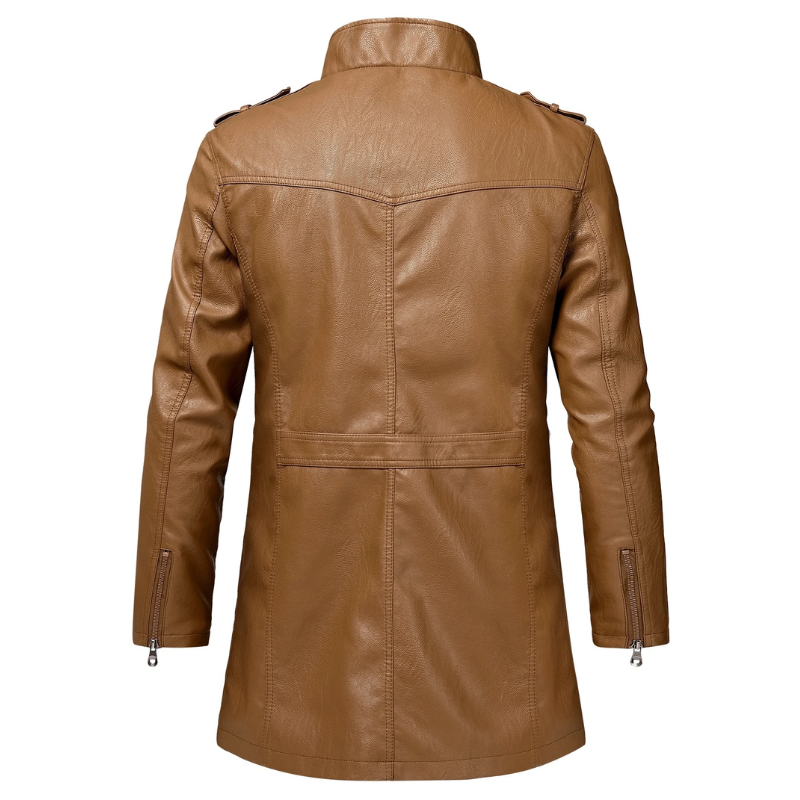 Premium Leather Trench Coat