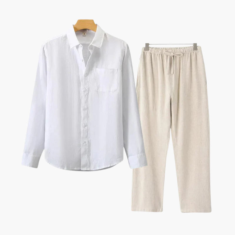 T-shirt And Trousers Linen Combo