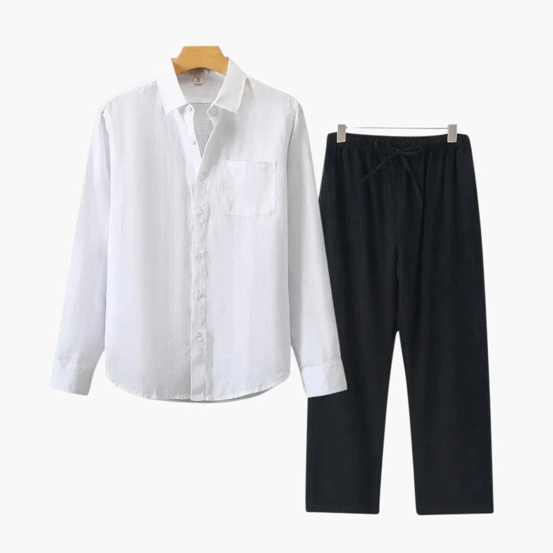 T-shirt And Trousers Linen Combo