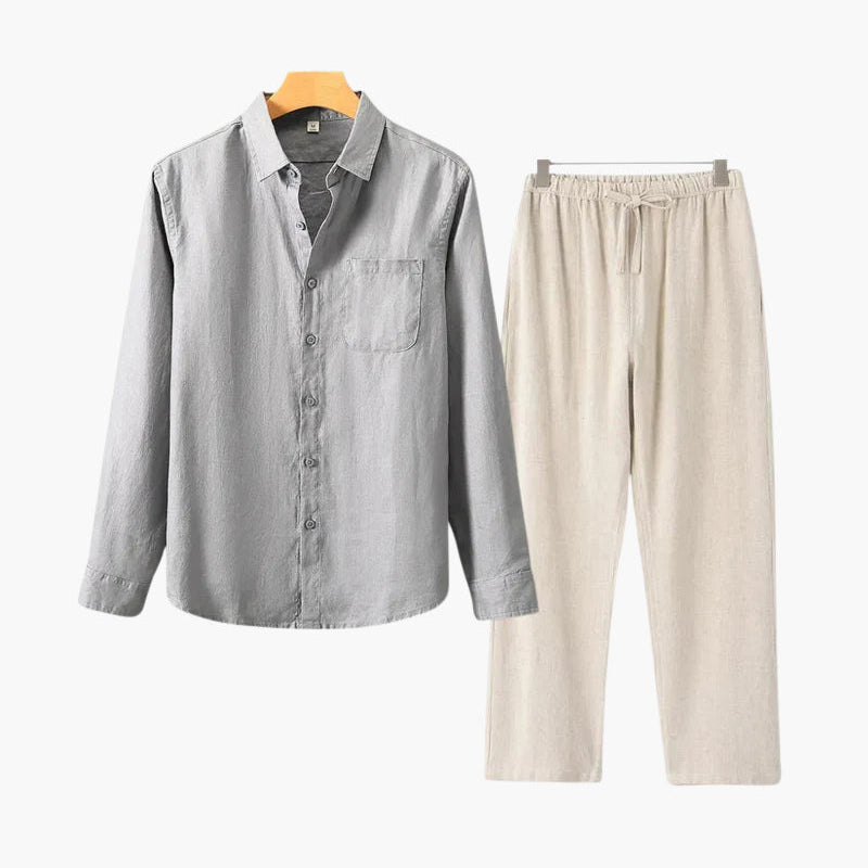 T-shirt And Trousers Linen Combo