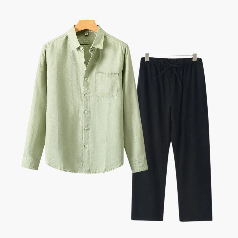 T-shirt And Trousers Linen Combo