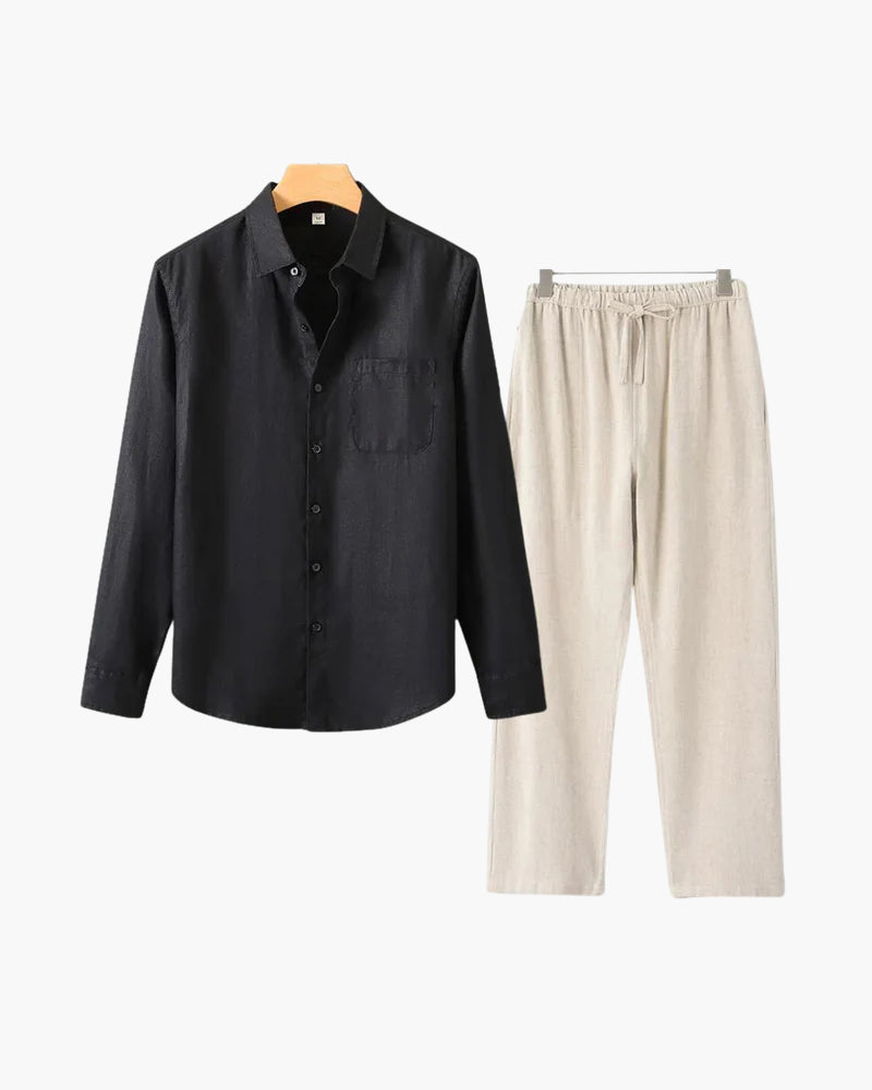 T-shirt And Trousers Linen Combo