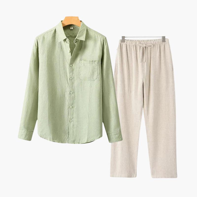 T-shirt And Trousers Linen Combo