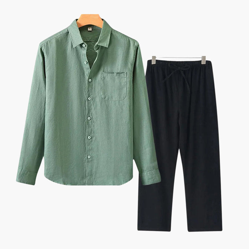 T-shirt And Trousers Linen Combo