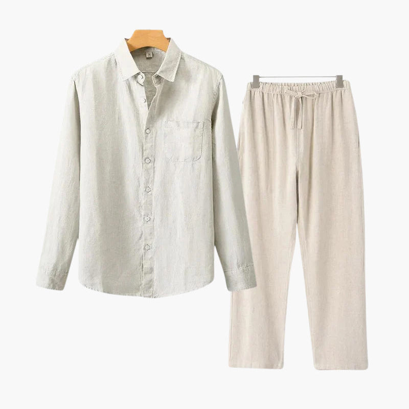 T-shirt And Trousers Linen Combo