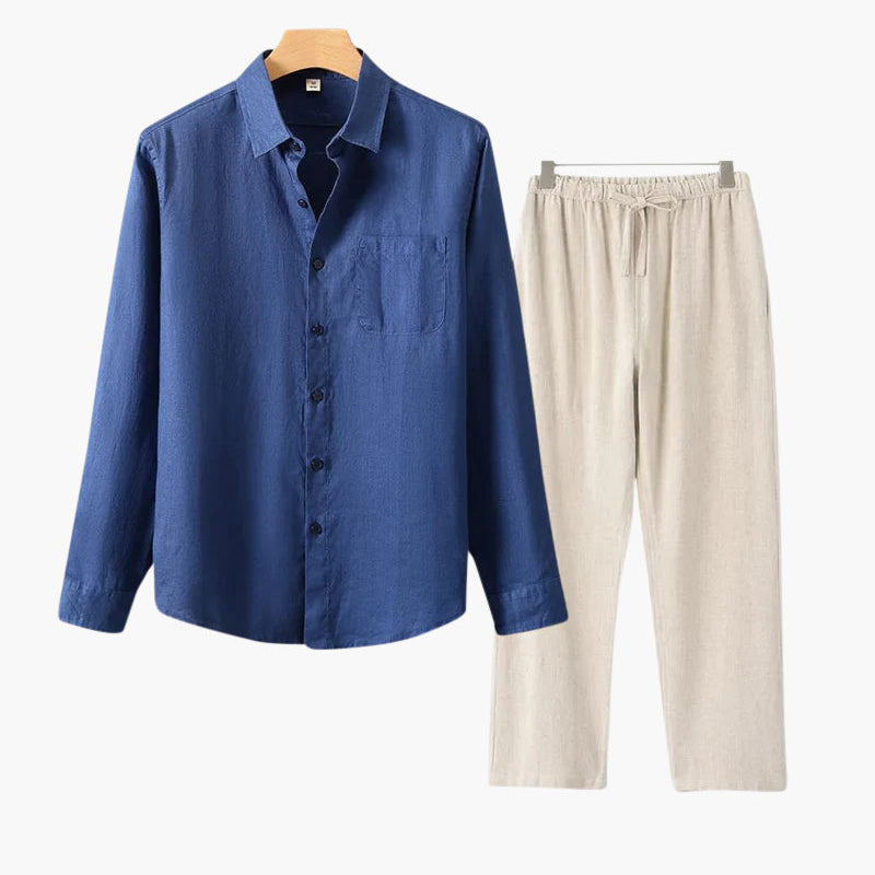 T-shirt And Trousers Linen Combo